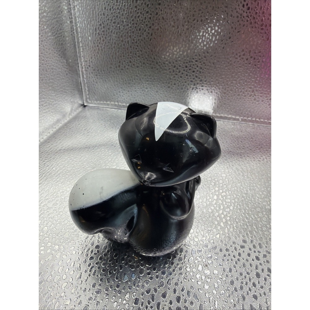 Vintage Avon Cute "SNIFFY" Skunk Bottle‎ Animal perfume Black pink rose Rare